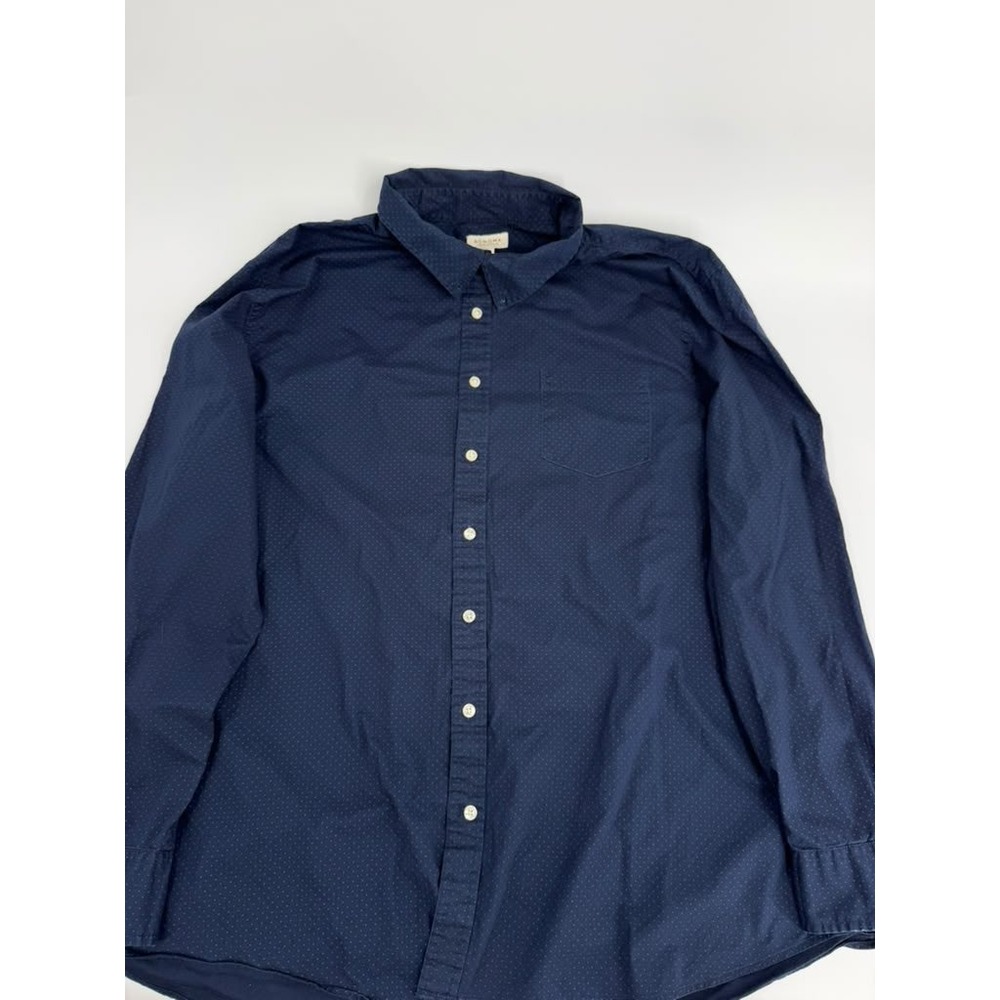 Sonoma Button Down Shirt Polka Dot Modern Mens XXL Navy Blue